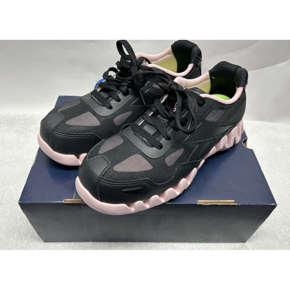 Reebok Womens Size 8M Zig Pulse Black Pink Composite Toe Work Shoes New